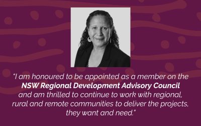 Murawin CEO Carol Vale announced as a member of the NSW Regional Development Advisory Council.